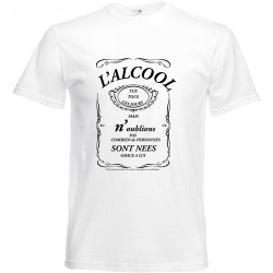 T-shirt blanc ALCOOL TUE...